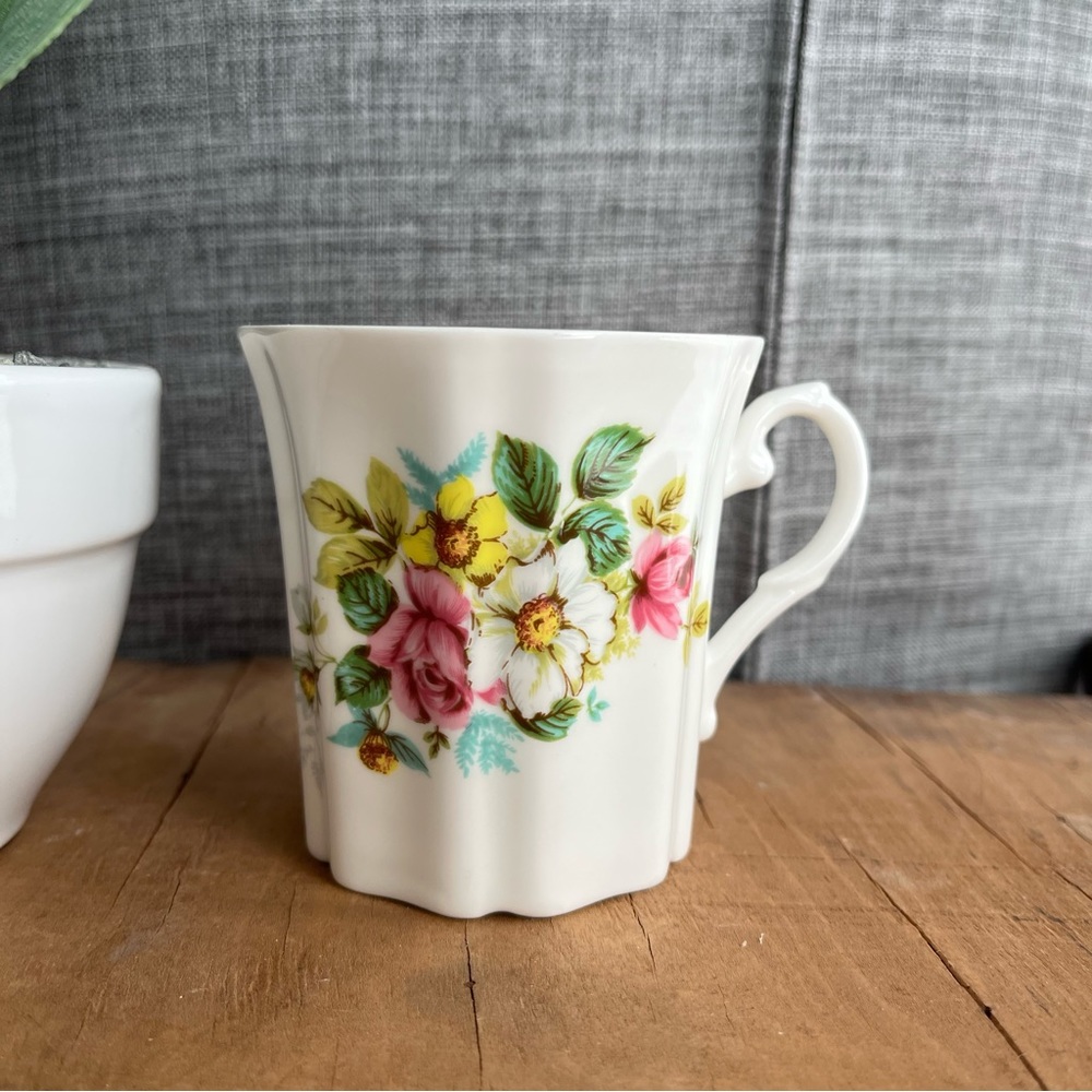 Vintage Royal Grafton Floral Bone China Teacup Made England